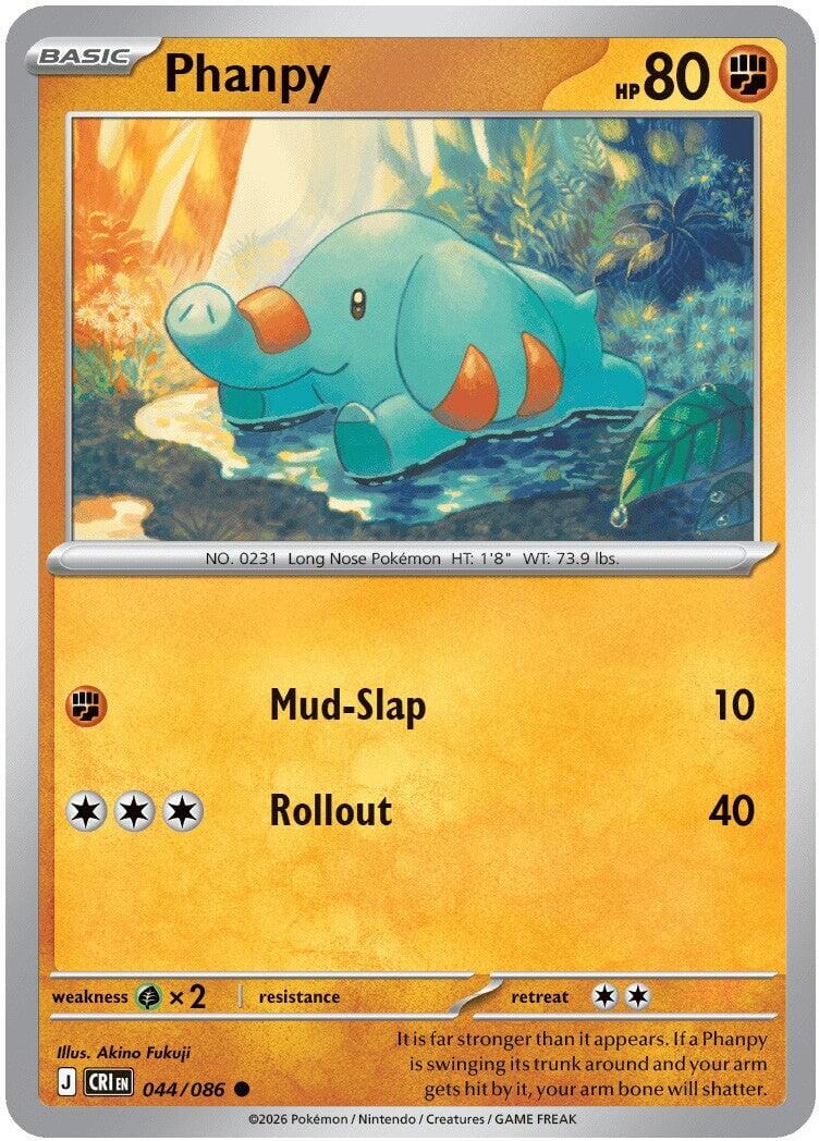 Phanpy (044/086) [Mega Evolution: Chaos Rising] Pokemon Single Pokémon  | Multizone: Comics And Games