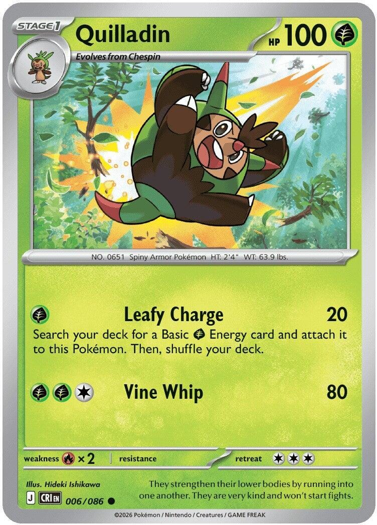Quilladin (006/086) [Mega Evolution: Chaos Rising] Pokemon Single Pokémon  | Multizone: Comics And Games