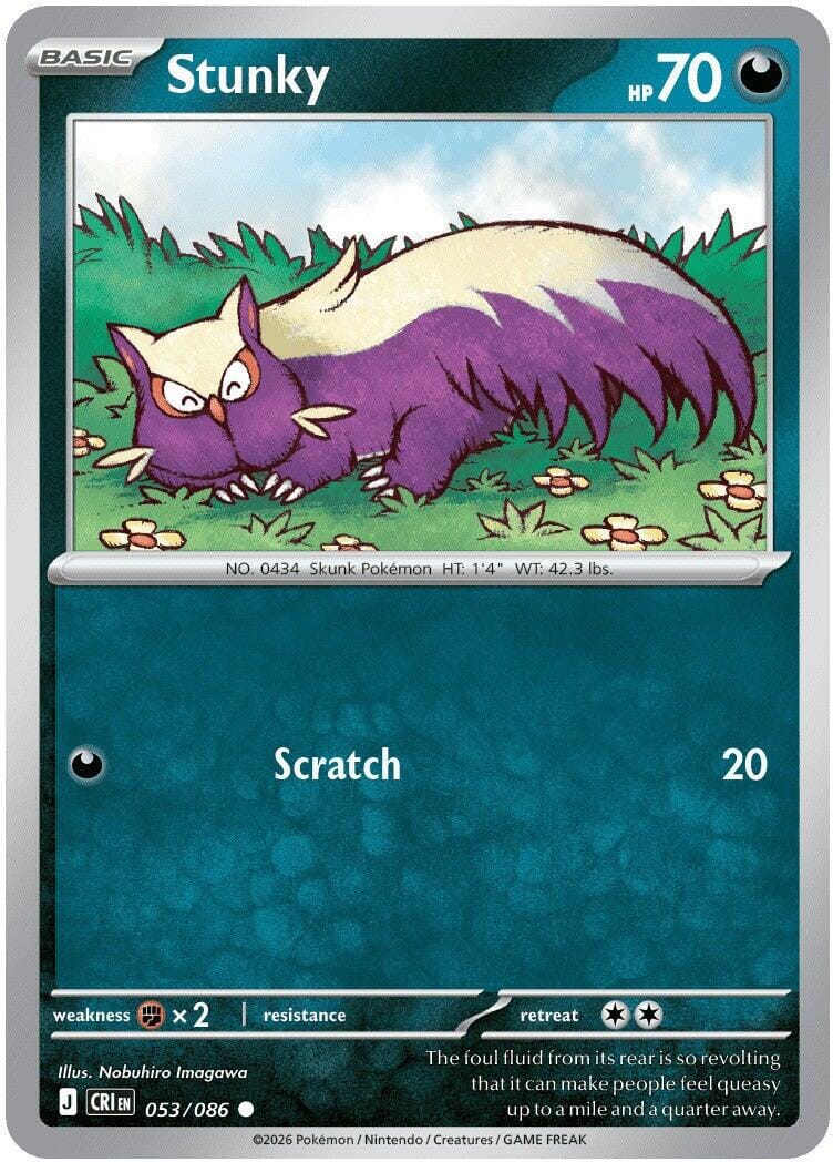 Stunky (053/086) [Mega Evolution: Chaos Rising] Pokemon Single Pokémon  | Multizone: Comics And Games