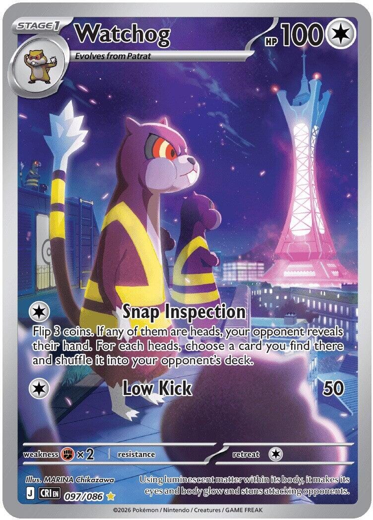 Watchog (097/086) [Mega Evolution: Chaos Rising] Pokemon Single Pokémon  | Multizone: Comics And Games