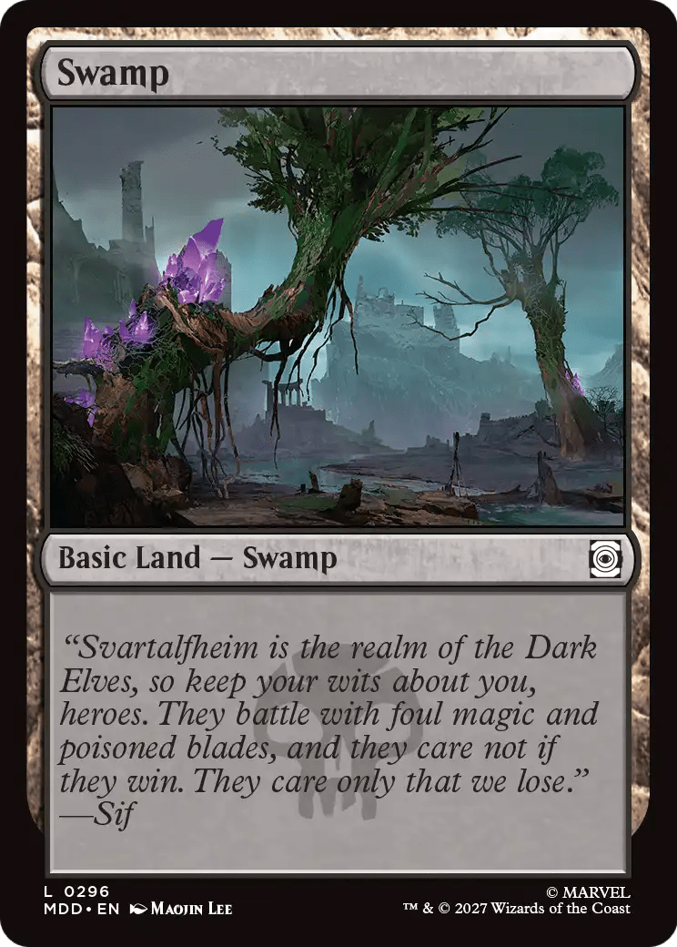 Swamp (0296) [Marvel: Darkhold Destiny] MTG Single Magic: The Gathering  | Multizone: Comics And Games