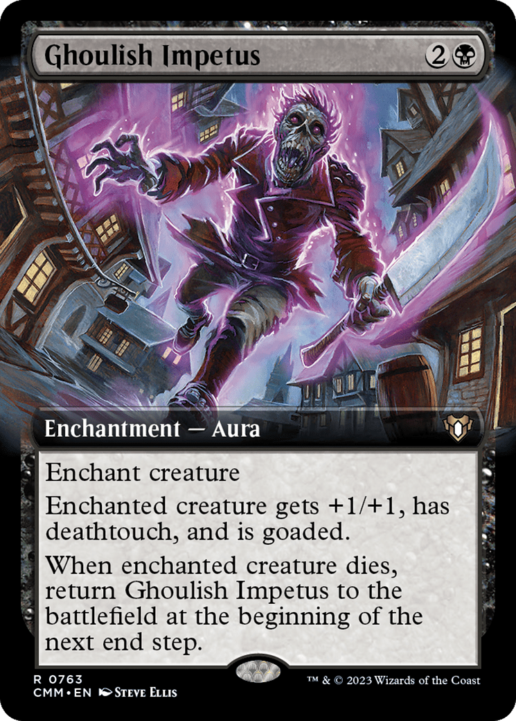 Ghoulish Impetus (Extended Art) [Commander Masters] MTG Single Magic: The Gathering  | Multizone: Comics And Games