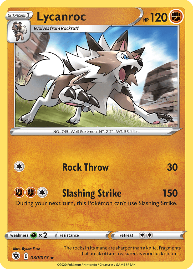 Lycanroc (030/073) [Sword & Shield: Champion's Path] Pokemon Single Pokémon  | Multizone: Comics And Games