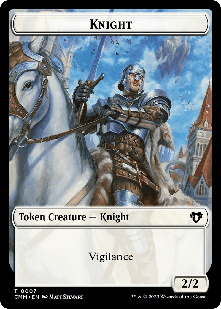 Knight Token [Commander Masters Tokens] MTG Single Magic: The Gathering  | Multizone: Comics And Games