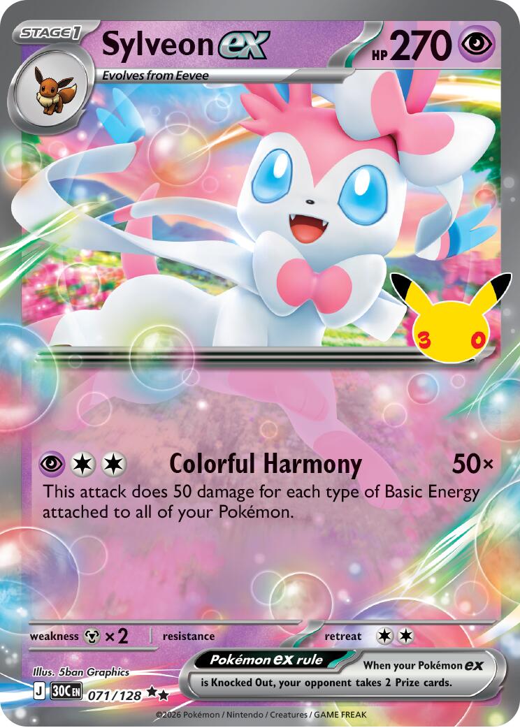 Sylveon ex (071/128) [Mega Evolution: 30th Celebration] | Multizone: Comics And Games