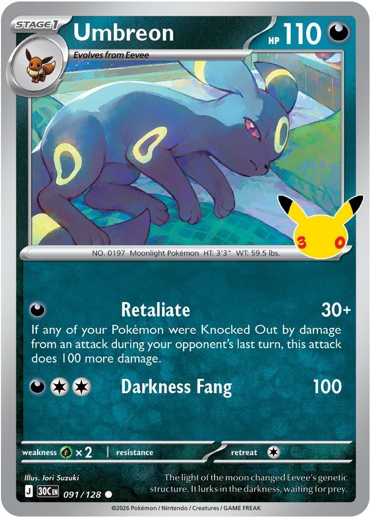 Umbreon (091/128) [Mega Evolution: 30th Celebration] | Multizone: Comics And Games