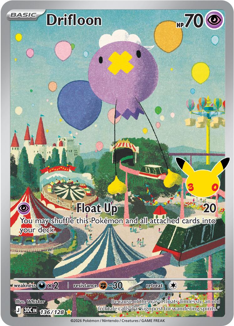 Drifloon (136/128) [Mega Evolution: 30th Celebration] | Multizone: Comics And Games