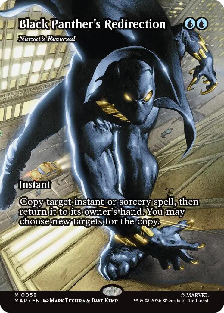 Black Panther's Redirection - Narset's Reversal (Borderless) [Marvel Universe: Eternal-Legal] MTG Single Magic: The Gathering  | Multizone: Comics And Games