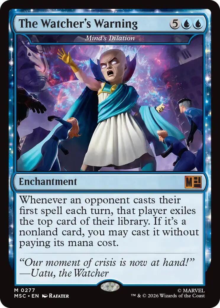 The Watcher's Warning - Mind's Dilation [Marvel Super Heroes Commander] MTG Single Magic: The Gathering  | Multizone: Comics And Games