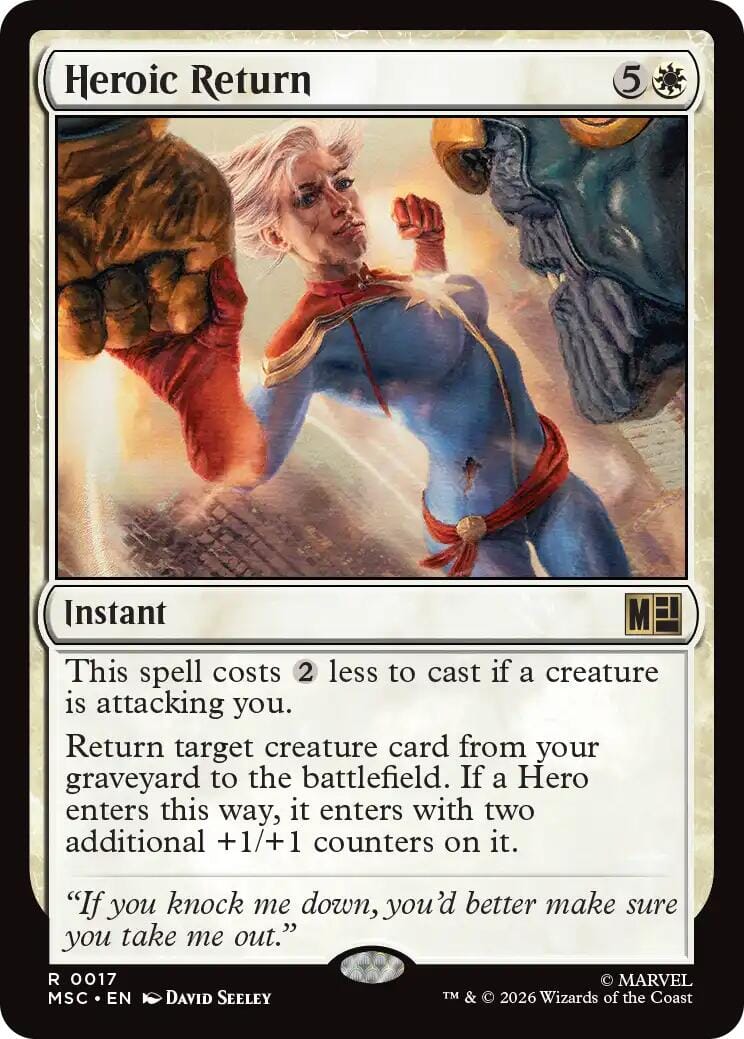 Heroic Return (Surge Foil) [Marvel Super Heroes Commander] MTG Single Magic: The Gathering  | Multizone: Comics And Games
