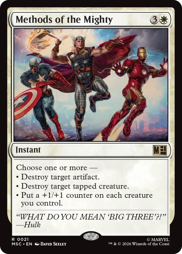 Methods of the Mighty (Surge Foil) [Marvel Super Heroes Commander] MTG Single Magic: The Gathering  | Multizone: Comics And Games