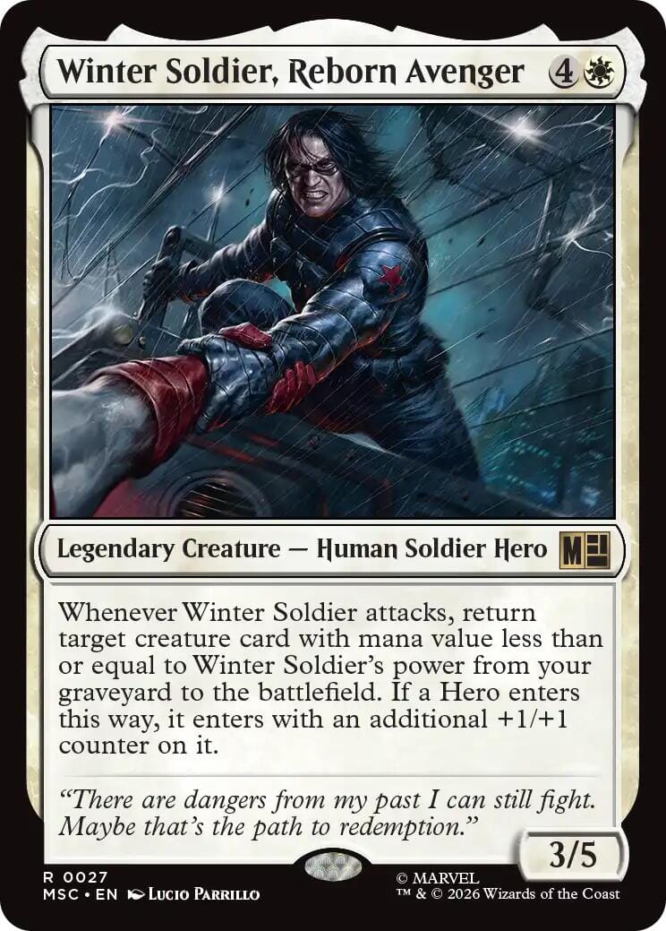Winter Soldier, Reborn Avenger (Surge Foil) [Marvel Super Heroes Commander] MTG Single Magic: The Gathering  | Multizone: Comics And Games