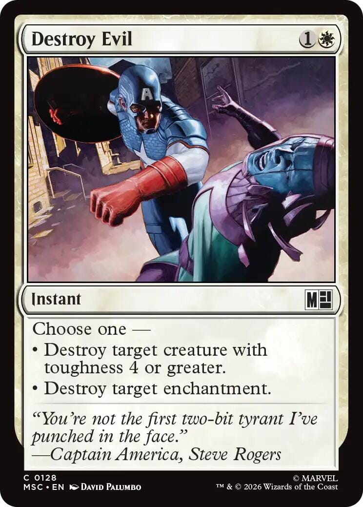 Destroy Evil (Surge Foil) [Marvel Super Heroes Commander] MTG Single Magic: The Gathering  | Multizone: Comics And Games