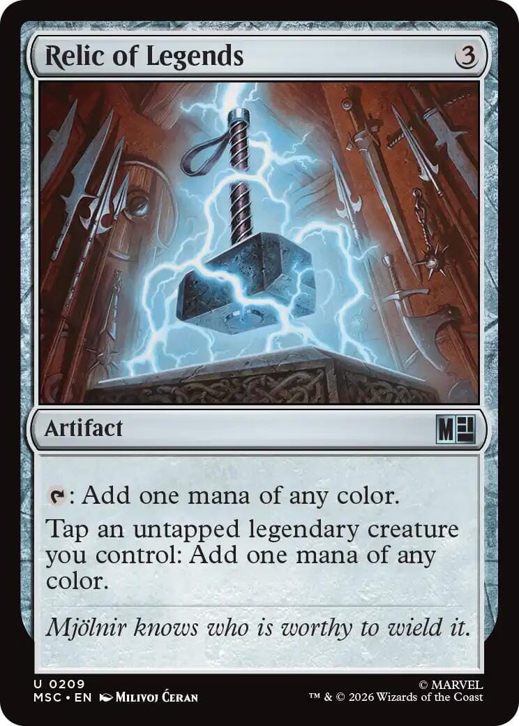 Relic of Legends (Surge Foil) [Marvel Super Heroes Commander] MTG Single Magic: The Gathering  | Multizone: Comics And Games