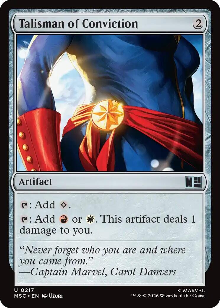 Talisman of Conviction (Surge Foil) [Marvel Super Heroes Commander] MTG Single Magic: The Gathering  | Multizone: Comics And Games