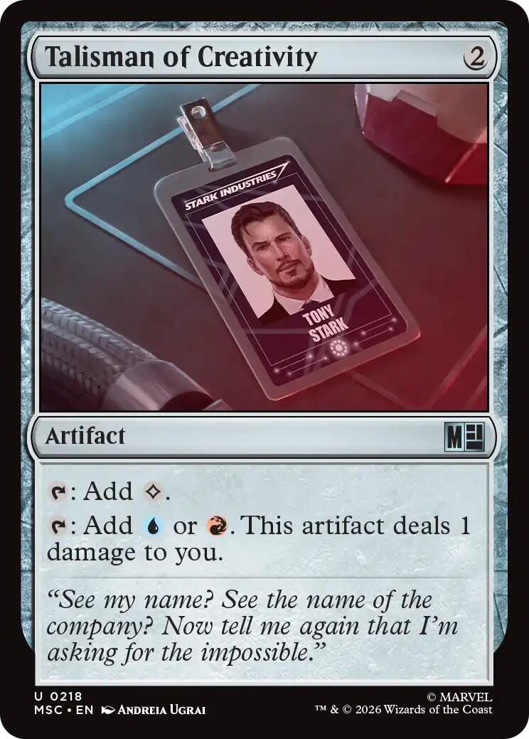 Talisman of Creativity (Surge Foil) [Marvel Super Heroes Commander] MTG Single Magic: The Gathering  | Multizone: Comics And Games