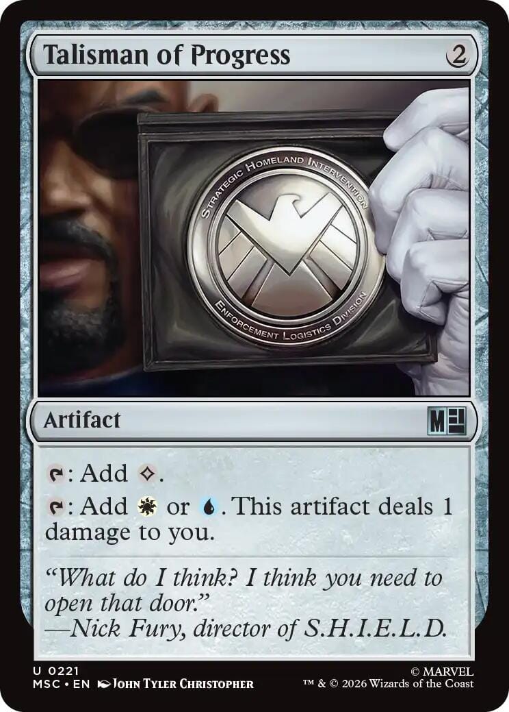 Talisman of Progress (Surge Foil) [Marvel Super Heroes Commander] MTG Single Magic: The Gathering  | Multizone: Comics And Games