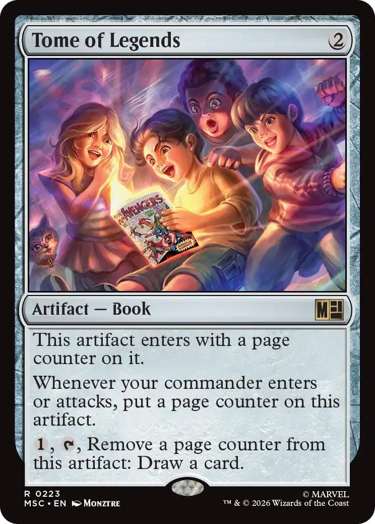 Tome of Legends (Surge Foil) [Marvel Super Heroes Commander] MTG Single Magic: The Gathering  | Multizone: Comics And Games