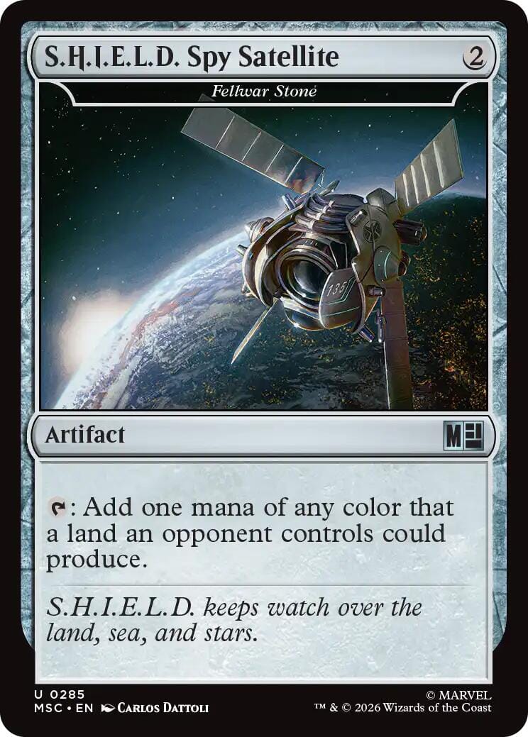 S.H.I.E.L.D. Spy Satellite - Fellwar Stone (Surge Foil) [Marvel Super Heroes Commander] MTG Single Magic: The Gathering  | Multizone: Comics And Games