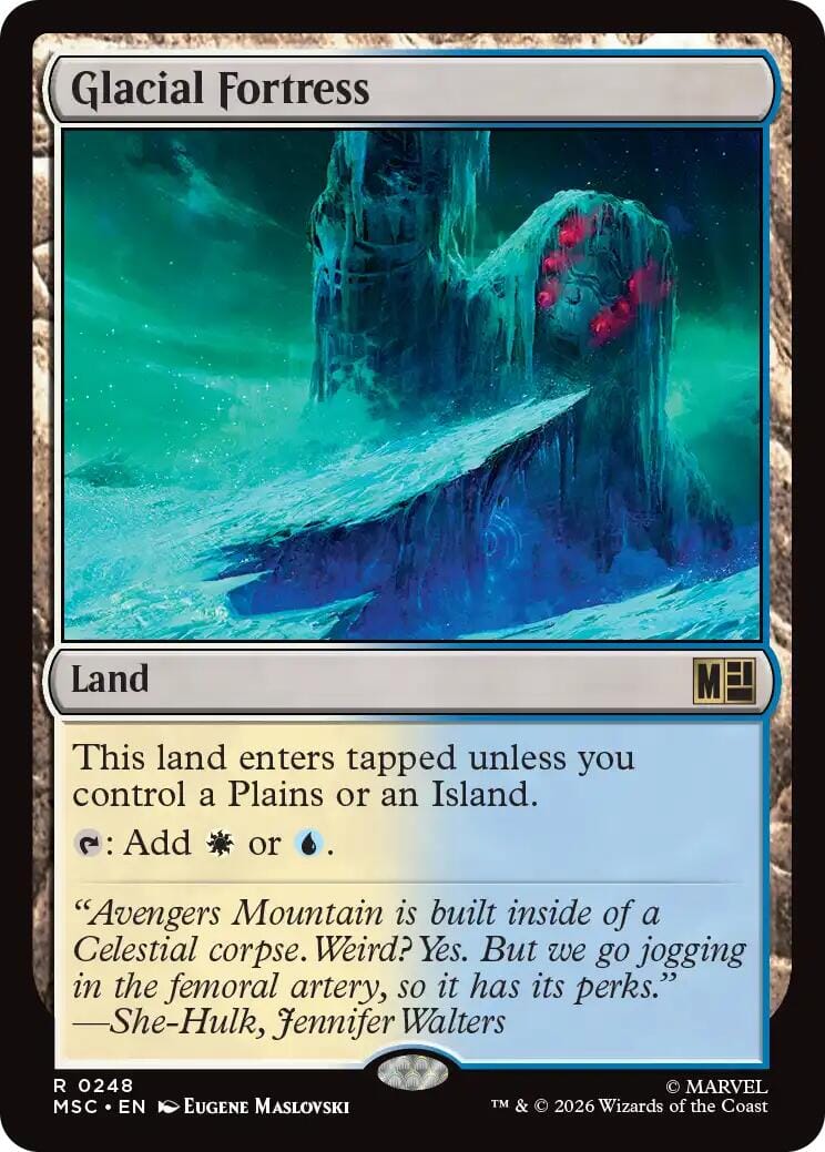 Glacial Fortress (Surge Foil) [Marvel Super Heroes Commander] MTG Single Magic: The Gathering  | Multizone: Comics And Games