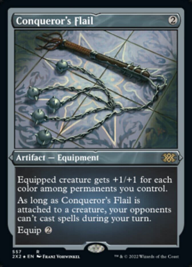 Conqueror's Flail (Foil Etched) [Double Masters 2022] MTG Single Magic: The Gathering  | Multizone: Comics And Games