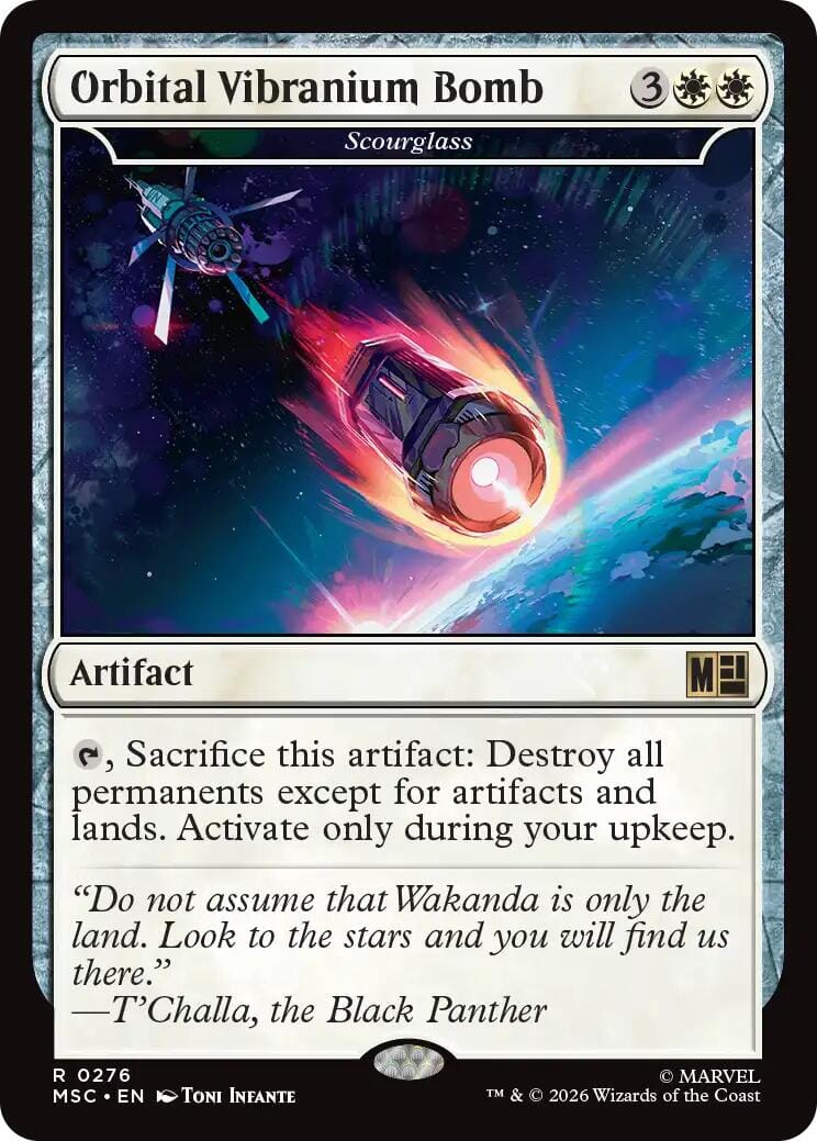 Orbital Vibranium Bomb - Scourglass [Marvel Super Heroes Commander] MTG Single Magic: The Gathering  | Multizone: Comics And Games