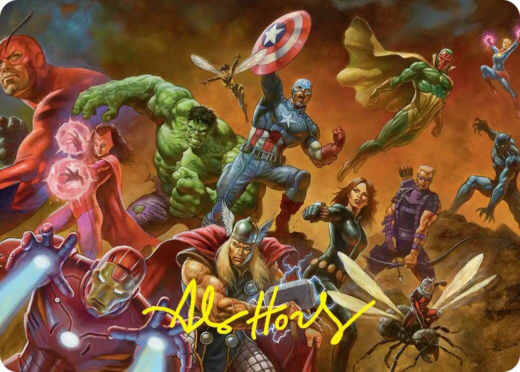 Avengers Assemble! Art Card (Gold-Stamped Signature) [Marvel Super Heroes Art Series] MTG Single Magic: The Gathering  | Multizone: Comics And Games