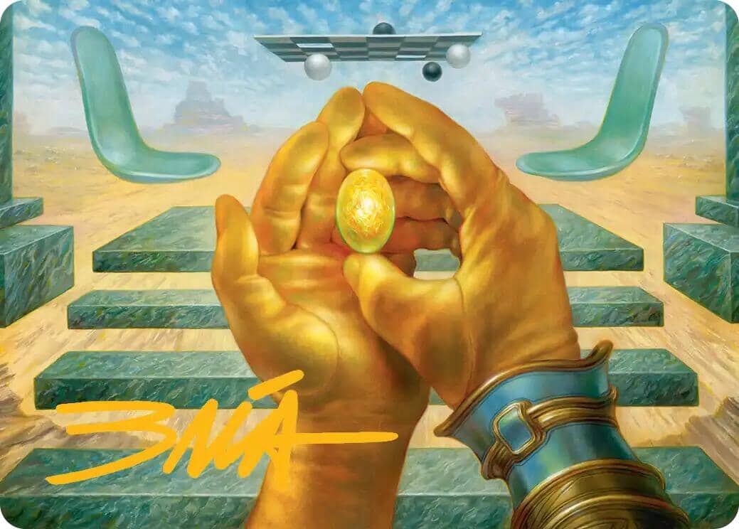 The Mind Stone Art Card (Gold-Stamped Signature) [Marvel Super Heroes Art Series] MTG Single Magic: The Gathering  | Multizone: Comics And Games