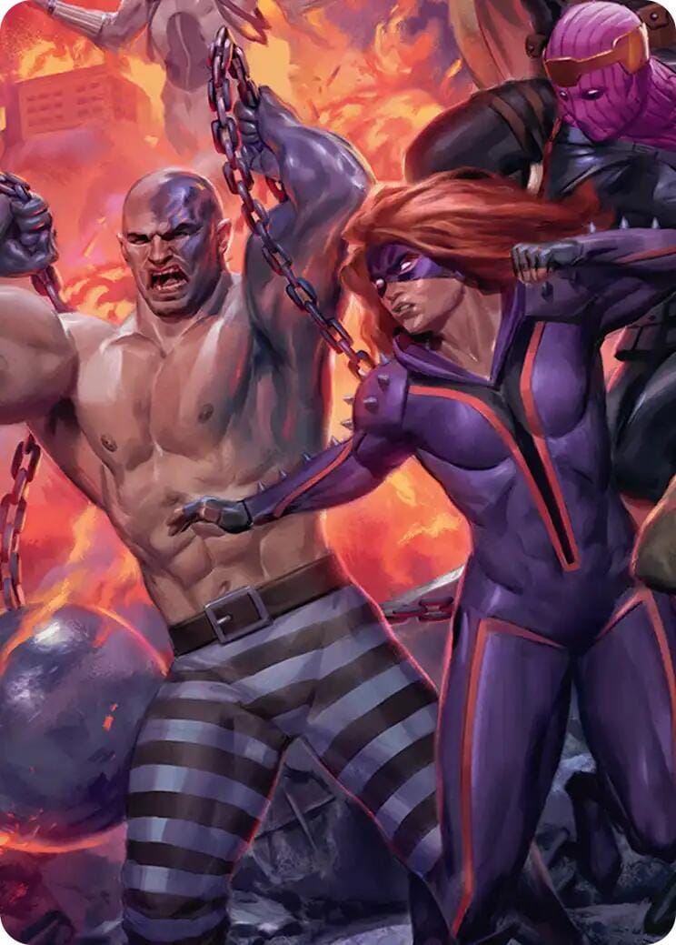 Absorbing Man and Titania Art Card [Marvel Super Heroes Art Series] MTG Single Magic: The Gathering  | Multizone: Comics And Games