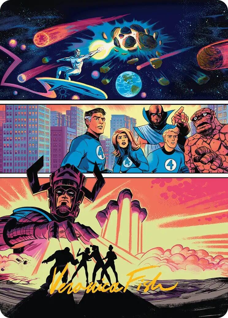 The Coming of Galactus Art Card (Gold-Stamped Signature) [Marvel Super Heroes Art Series] MTG Single Magic: The Gathering  | Multizone: Comics And Games