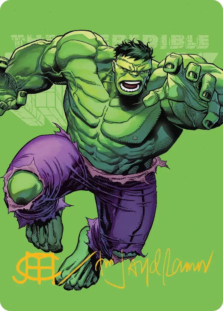 The Incredible Hulk Art Card (Gold-Stamped Signature) [Marvel Super Heroes Art Series] MTG Single Magic: The Gathering  | Multizone: Comics And Games