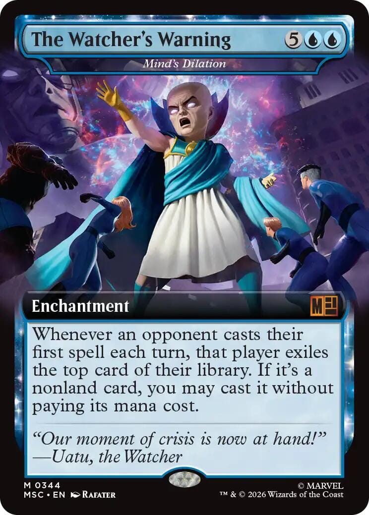 The Watcher's Warning - Mind's Dilation (Extended Art) [Marvel Super Heroes Commander] MTG Single Magic: The Gathering  | Multizone: Comics And Games