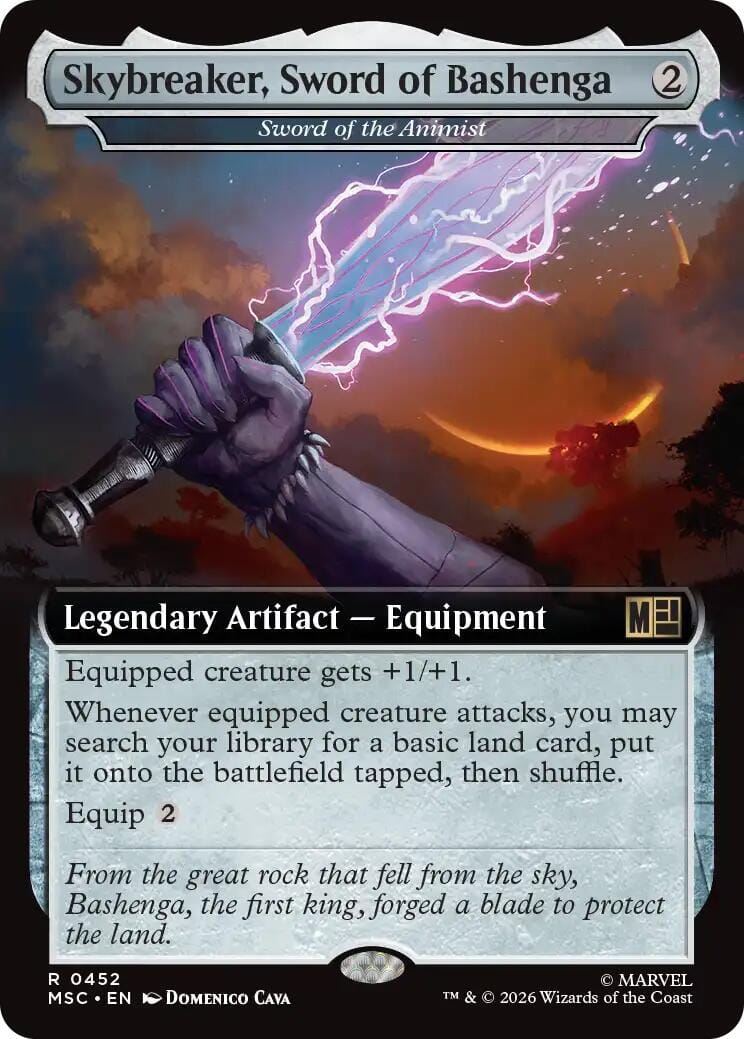 Skybreaker, Sword of Bashenga - Sword of the Animist (Extended Art) [Marvel Super Heroes Commander] MTG Single Magic: The Gathering  | Multizone: Comics And Games