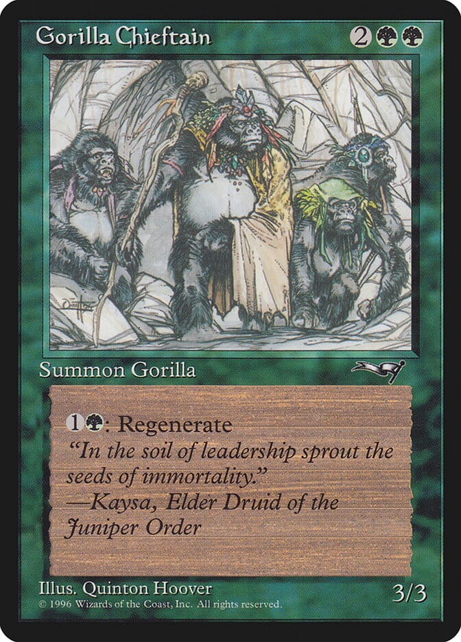 Gorilla Chieftain (Four Gorilla Art) [Alliances] MTG Single Magic: The Gathering  | Multizone: Comics And Games