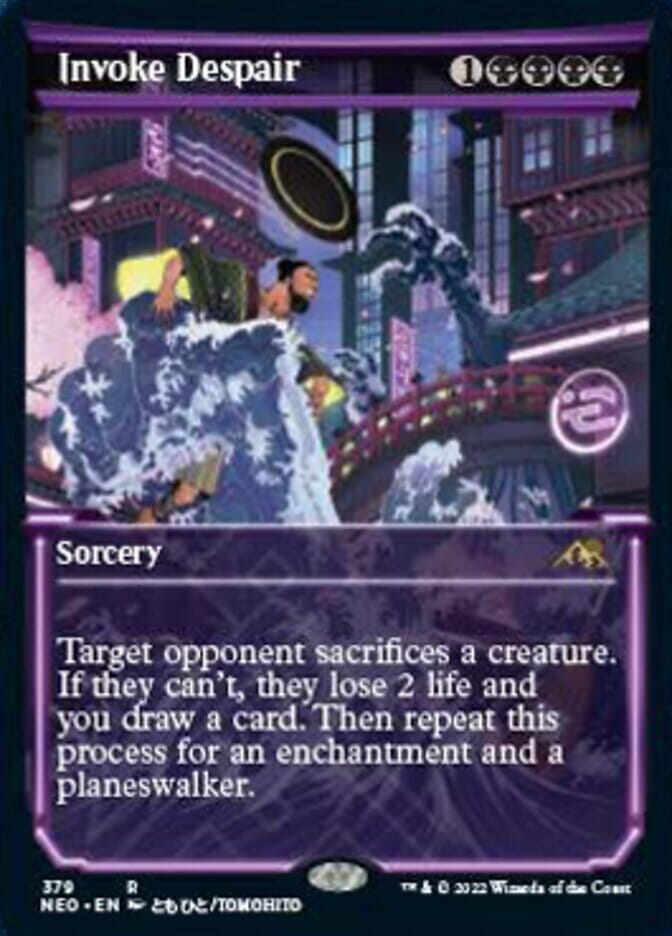 Invoke Despair (Showcase Soft Glow) [Kamigawa: Neon Dynasty] MTG Single Magic: The Gathering  | Multizone: Comics And Games