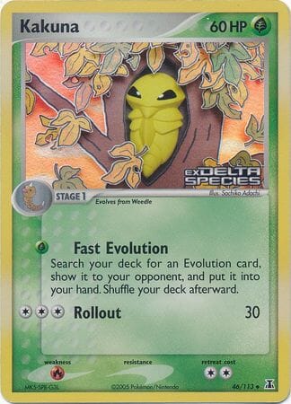 Kakuna (46/113) (Stamped) [EX: Delta Species] Pokemon Single Pokémon  | Multizone: Comics And Games