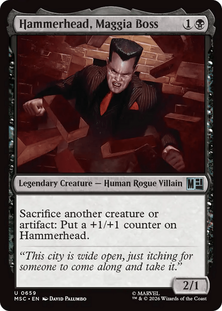 Hammerhead, Maggia Boss [Marvel Super Heroes Commander] MTG Single Magic: The Gathering  | Multizone: Comics And Games