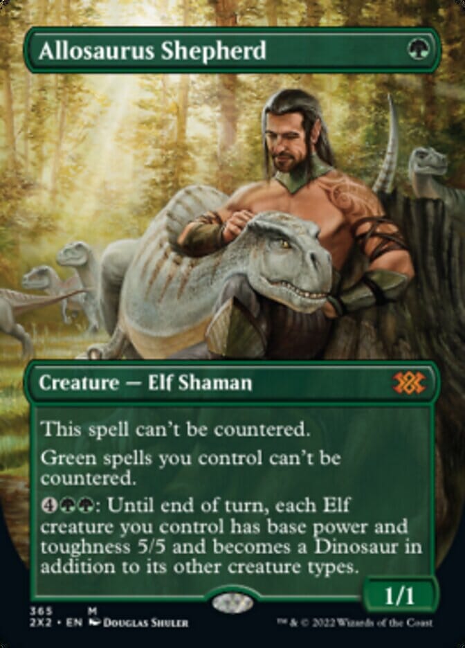 Allosaurus Shepherd (Borderless Alternate Art) [Double Masters 2022] MTG Single Magic: The Gathering  | Multizone: Comics And Games