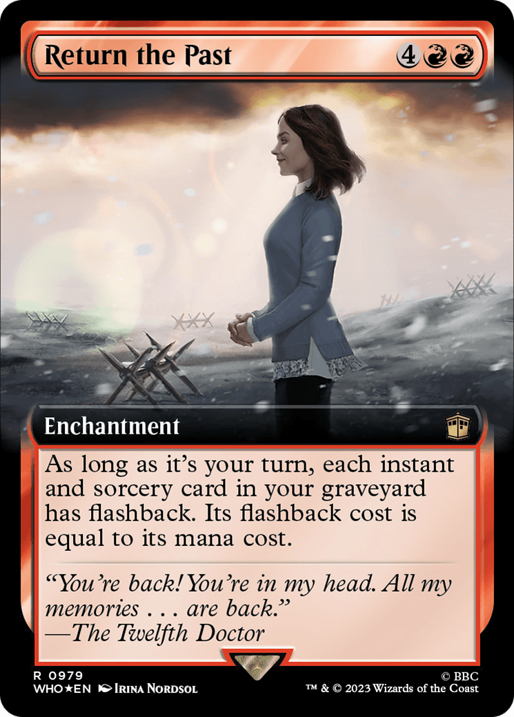 Return the Past (Extended Art) (Surge Foil) [Doctor Who] MTG Single Magic: The Gathering  | Multizone: Comics And Games