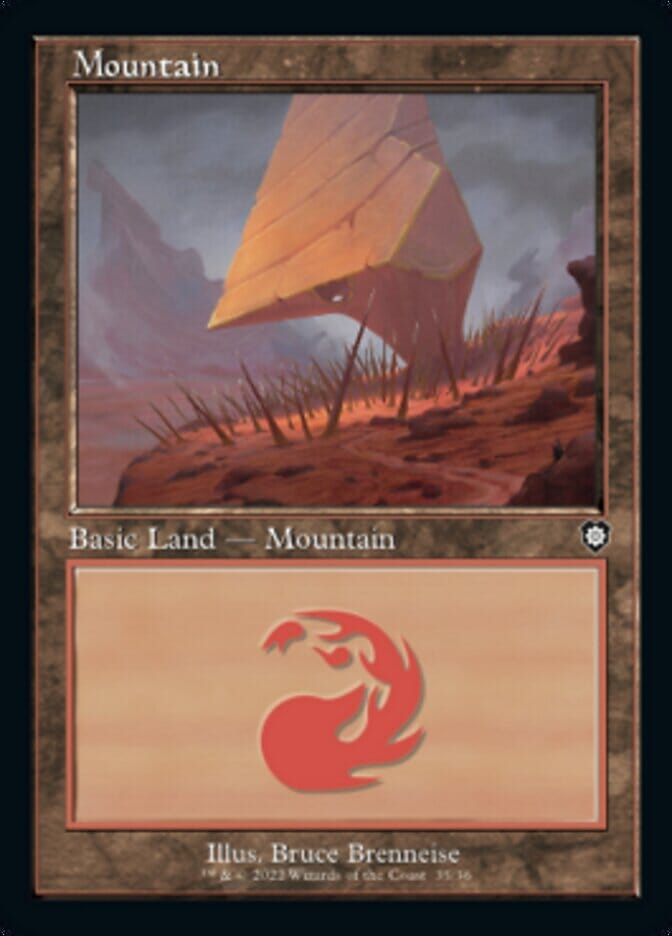 Mountain (035) (Retro) [The Brothers' War Commander] MTG Single Magic: The Gathering  | Multizone: Comics And Games