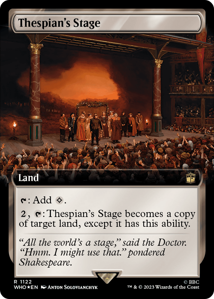 Thespian's Stage (Extended Art) (Surge Foil) [Doctor Who] MTG Single Magic: The Gathering  | Multizone: Comics And Games