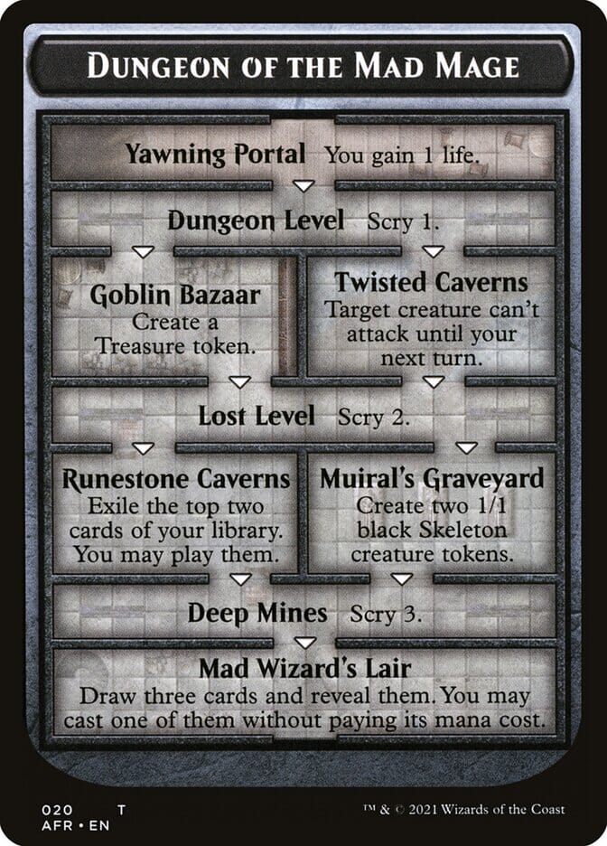 Dungeon of the Mad Mage Token (Oversized) [Oversize Cards] MTG Single Magic: The Gathering  | Multizone: Comics And Games