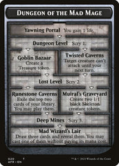 Dungeon of the Mad Mage // Tomb of Annihilation Double-Sided Token [Dungeons & Dragons: Adventures in the Forgotten Realms Tokens] MTG Single Magic: The Gathering  | Multizone: Comics And Games