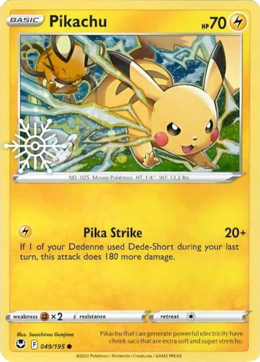 Pikachu (049/195) (Holiday Calendar) [Sword & Shield: Silver Tempest] Pokemon Single Pokémon  | Multizone: Comics And Games