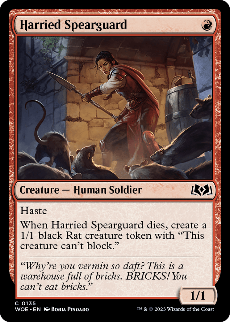 Harried Spearguard [Wilds of Eldraine] MTG Single Magic: The Gathering  | Multizone: Comics And Games