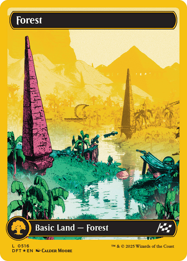 Forest (0516) (First-Place Foil) [Aetherdrift] MTG Single Magic: The Gathering  | Multizone: Comics And Games