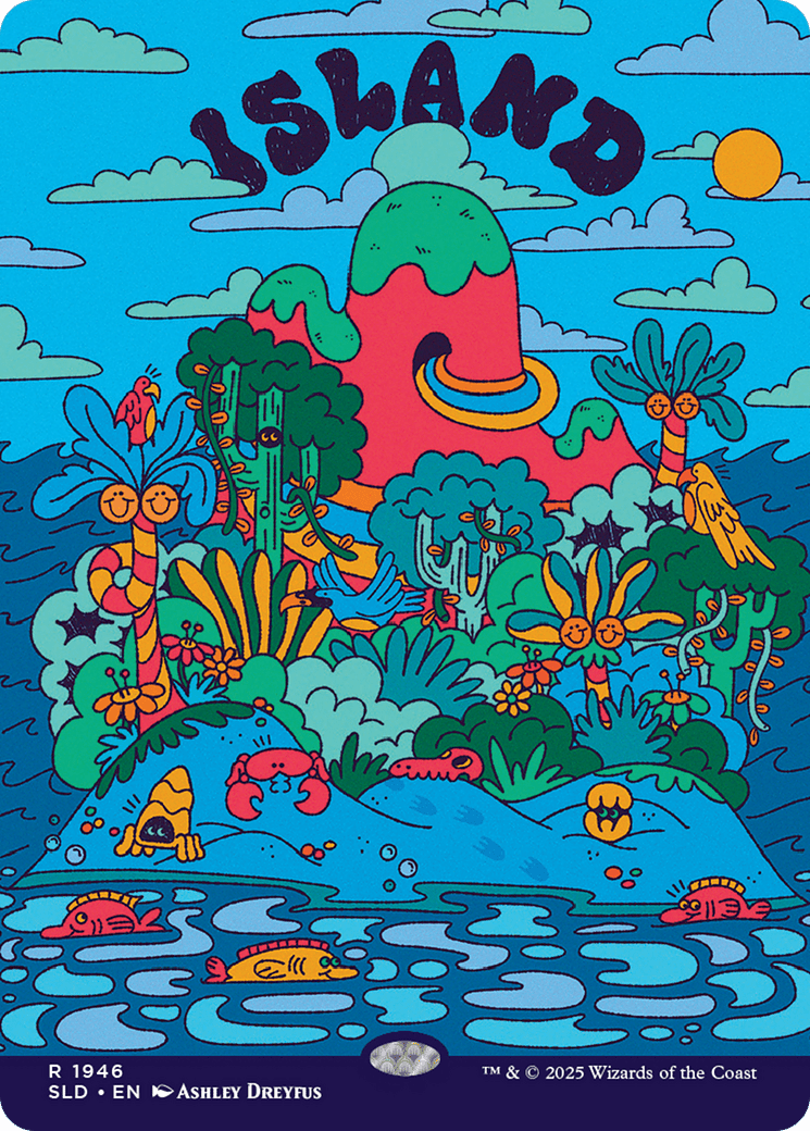 Island (1946) (Rainbow Foil) [Secret Lair Drop Series] MTG Single Magic: The Gathering  | Multizone: Comics And Games