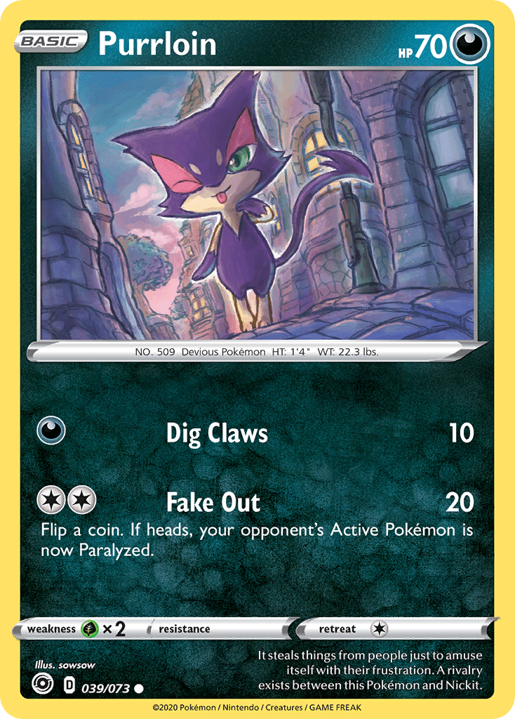 Purrloin (039/073) [Sword & Shield: Champion's Path] Pokemon Single Pokémon  | Multizone: Comics And Games