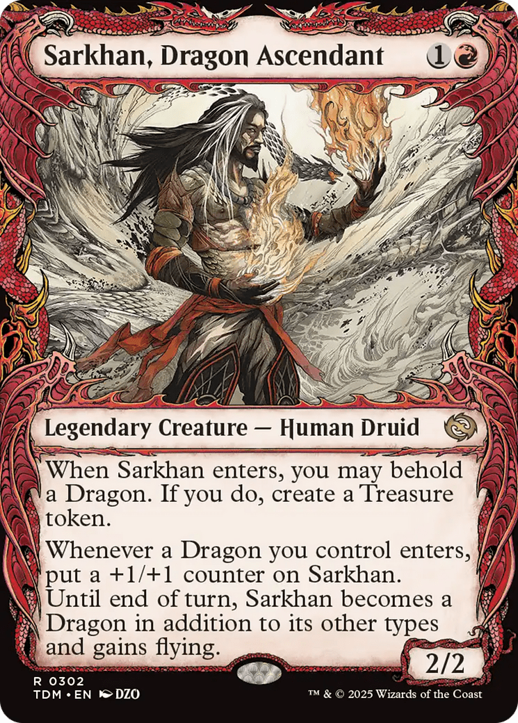 Sarkhan, Dragon Ascendant (0302) (Showcase) [Tarkir: Dragonstorm] MTG Single Magic: The Gathering  | Multizone: Comics And Games