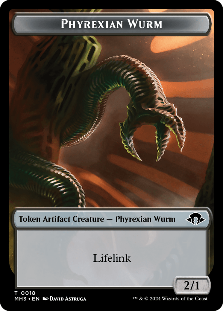 Servo // Phyrexian Wurm (0018) Double-Sided Token [Modern Horizons 3 Tokens] MTG Single Magic: The Gathering  | Multizone: Comics And Games